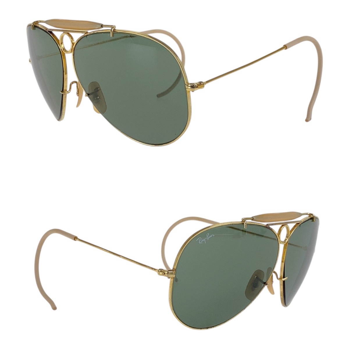Ray-Ban レイバン ヴィンテージ B&L RAY-BAN U.S.A グリーン ゴールド金具 ガラス/メタル サングラス メンズ 503467