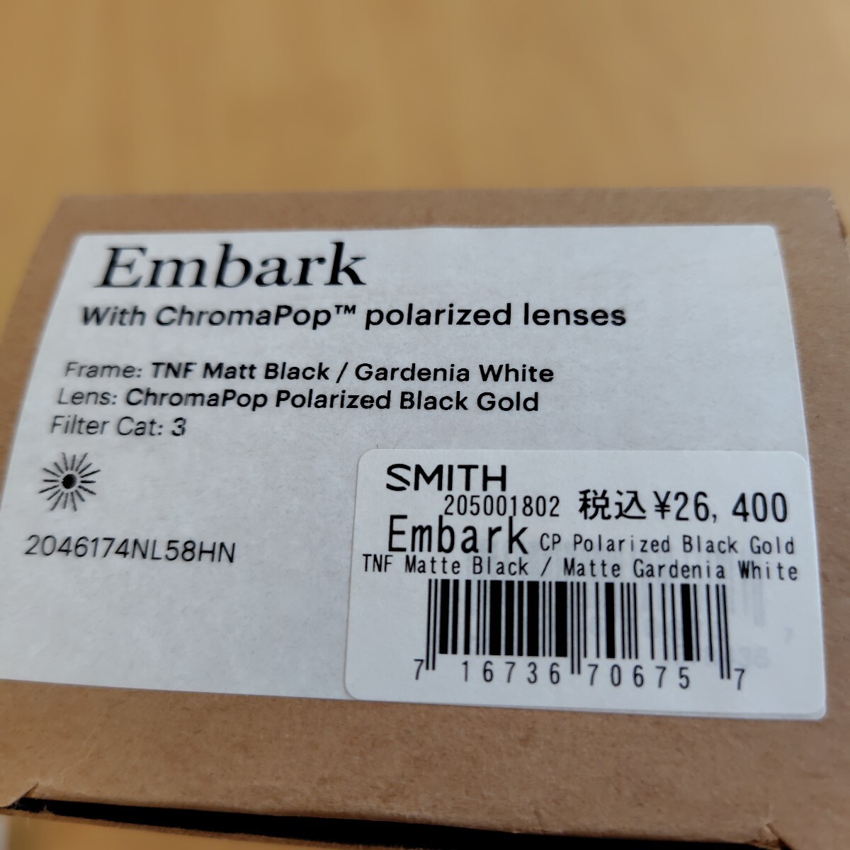 スミス SMITH 偏光サングラス SUNGLASS ハイコン偏光 EMBARK TNF/CP P BG　THE NORTH FACE ダブルネームモデル