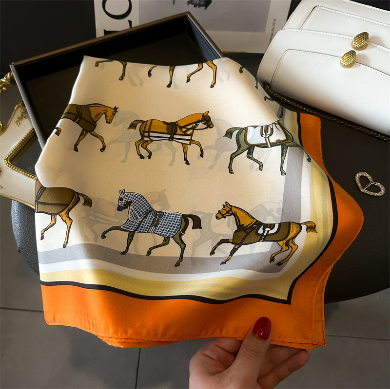 [C-237] новый товар женский квадратный 70cm шарф наматывать person шея изначальный модный украшение весна лето шелк style палантин задний шарф 