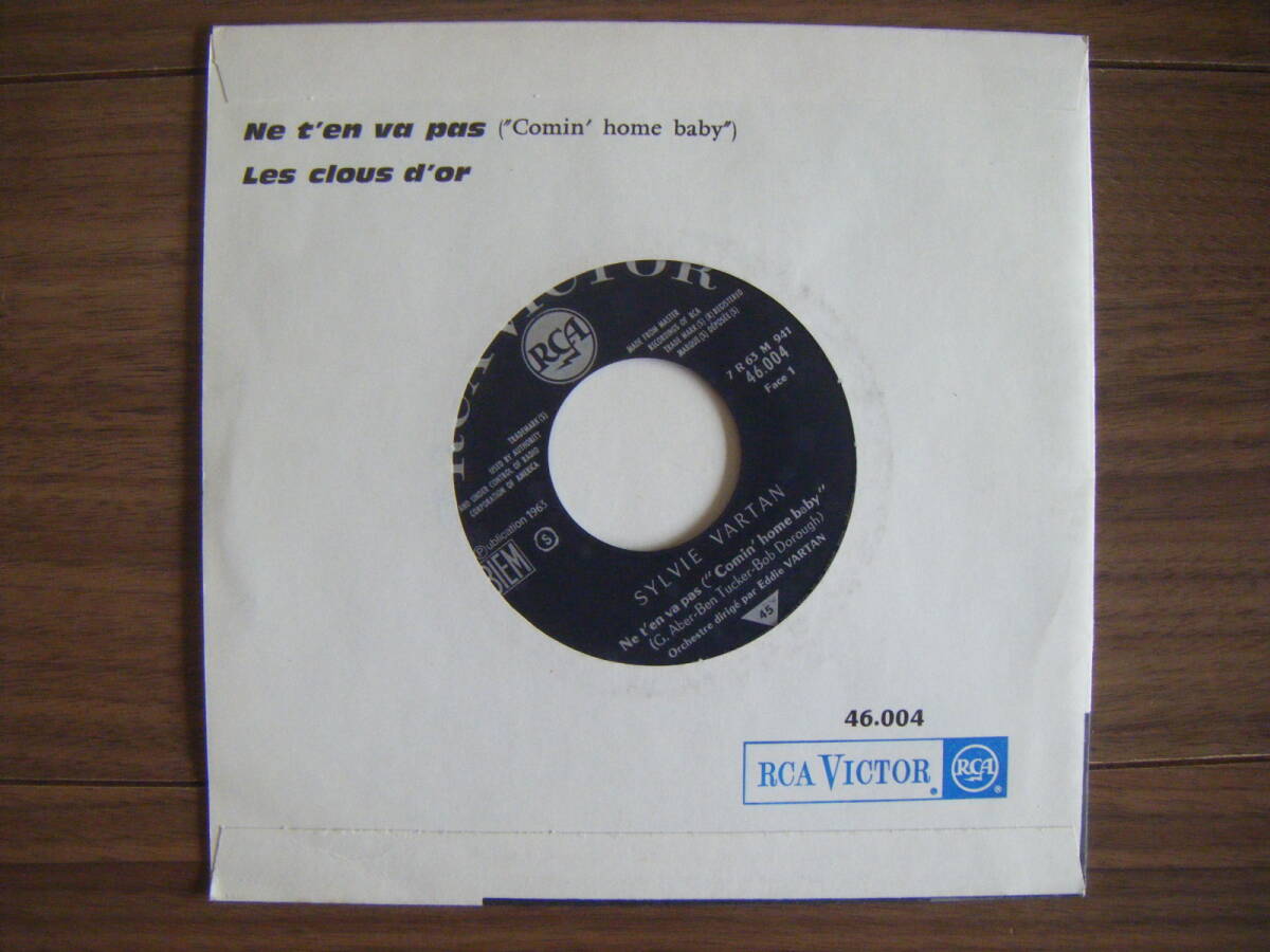★[仏orig7] 極美！Sylvie Vartan/RCA 46.004(1963)/Ne T'en Va Pas + Les Clous D'or/戀の涙/シルヴィ?バルタン
