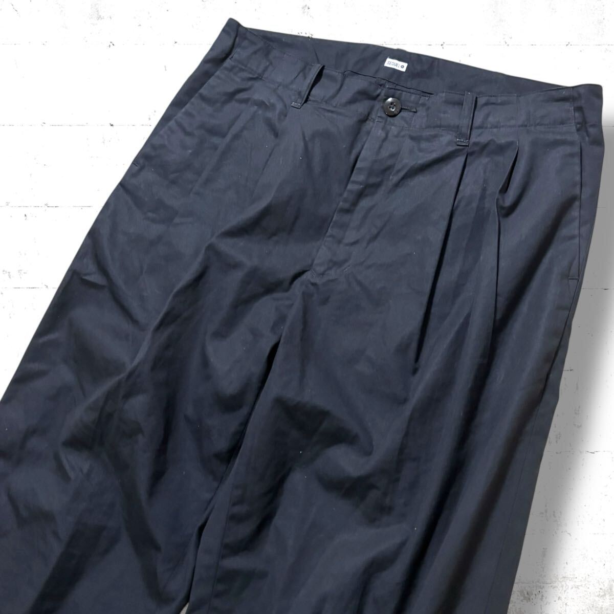SEQUEL TYPE-C タック　コットン　パンツ　センタープレス　スラックス SEQUEL TYPE-C タック コットン パンツ センタープレス
