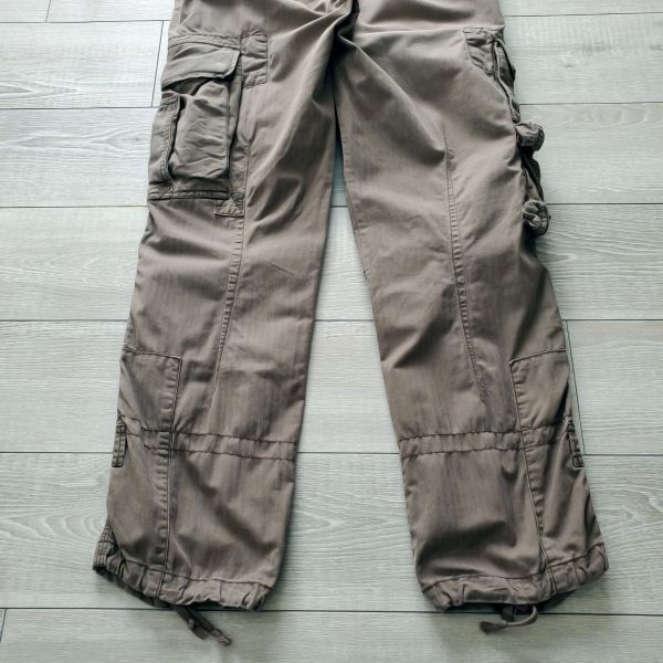 Polo by Ralph Lauren ラルフローレン■美品 2000s ヘリンボーン USED加工 タイトフィット パラシュートパンツ W30 ギミック カーゴ Y2K