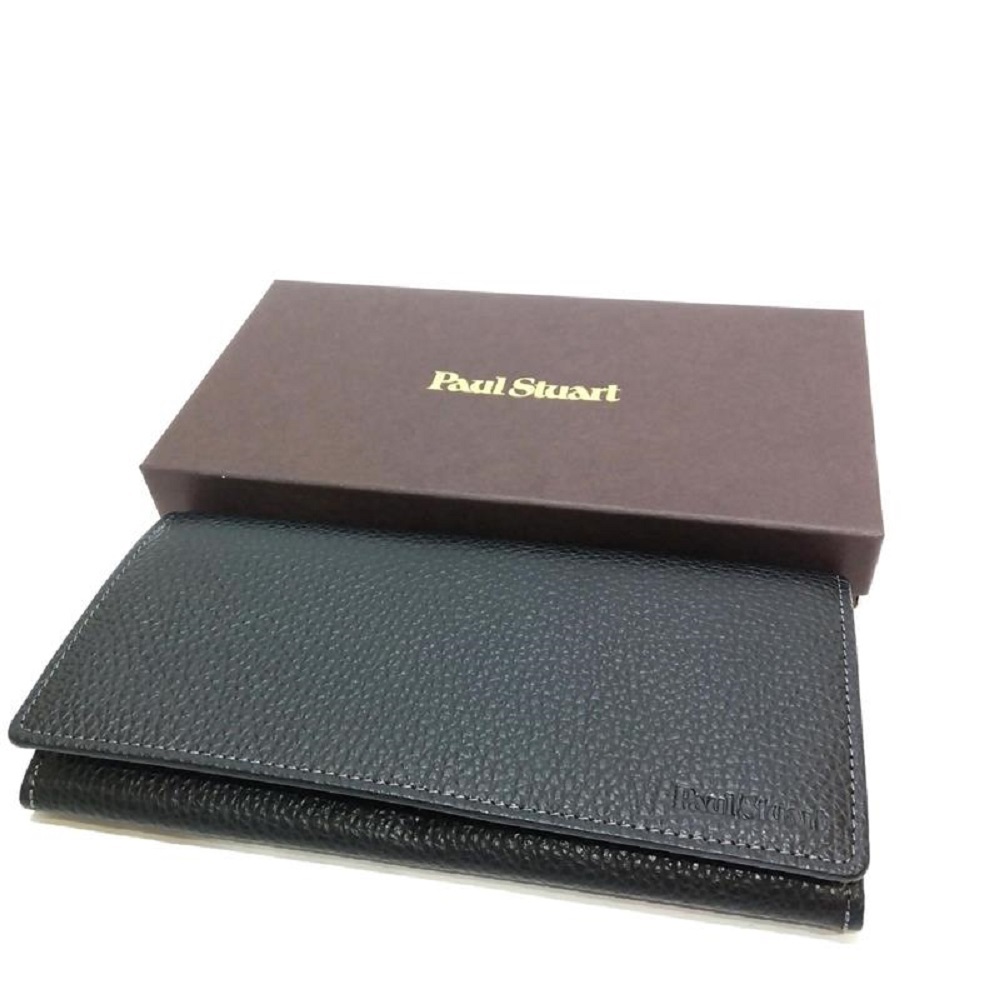  paul (pole) Stuart PAUL STUART длинный кошелек кожа черный 