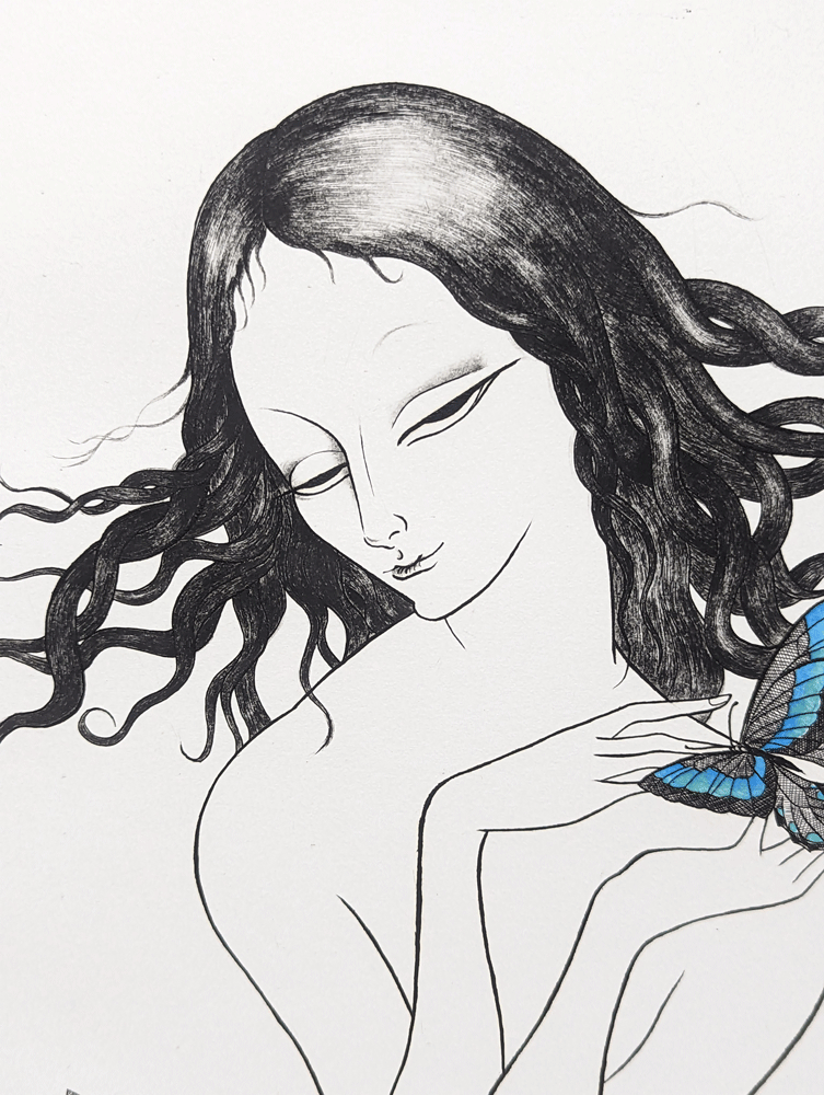 送料無料 ☆小林ドンゲ☆ Donge Kobayashi 銅版画 本人サイン