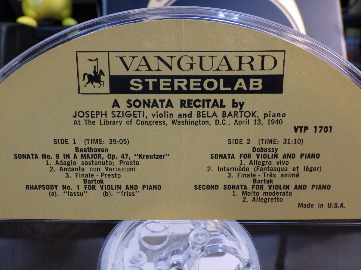 【￥1,000～】Open-Reel-Tape｜オープンリールテープ★VANGUARD/4tr, 7in★A SONATA RECITAL by JOSEPH SZIGETI & BELA BARTOK