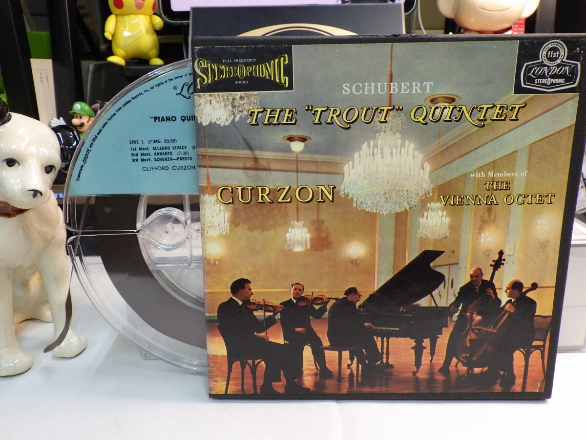 【￥1,000～】Open-Reel-Tape｜オープンリールテープ★L(fēng)ONDON /4tr, 7in★Schubert: the trout quintet｜Clifford curzon & the vienna oct