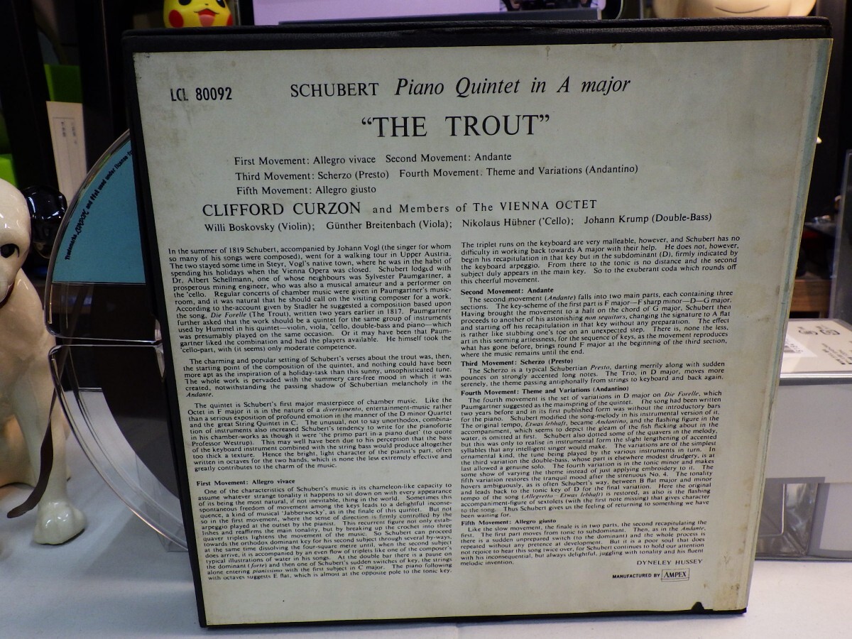 【￥1,000～】Open-Reel-Tape｜オープンリールテープ★L(fēng)ONDON /4tr, 7in★Schubert: the trout quintet｜Clifford curzon & the vienna oct
