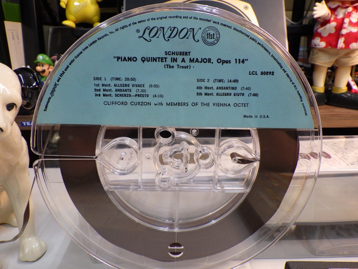 【￥1,000～】Open-Reel-Tape｜オープンリールテープ★L(fēng)ONDON /4tr, 7in★Schubert: the trout quintet｜Clifford curzon & the vienna oct