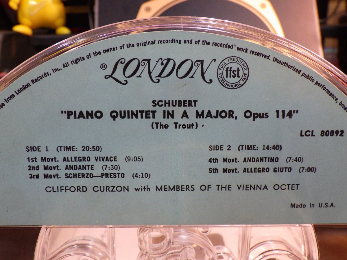 【￥1,000～】Open-Reel-Tape｜オープンリールテープ★L(fēng)ONDON /4tr, 7in★Schubert: the trout quintet｜Clifford curzon & the vienna oct