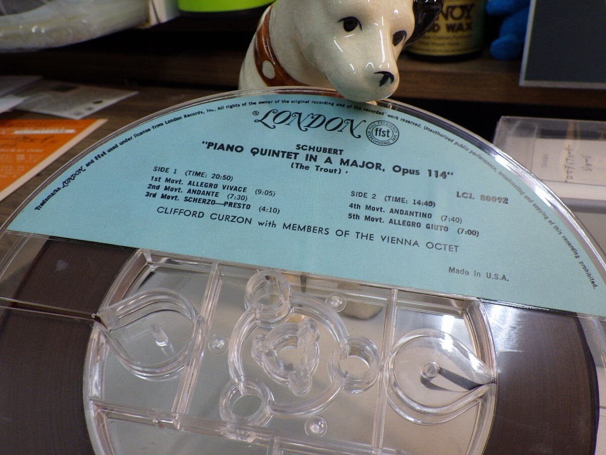 【￥1,000～】Open-Reel-Tape｜オープンリールテープ★L(fēng)ONDON /4tr, 7in★Schubert: the trout quintet｜Clifford curzon & the vienna oct