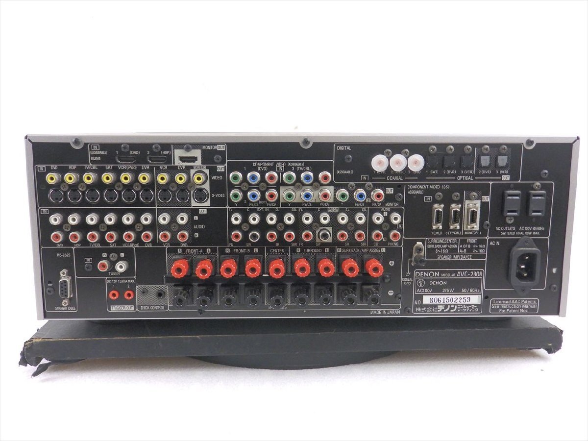 ☆ DENON デノン AVC-2808 アンプ 動作確認(rèn)済 中古 現(xiàn)狀品 250602C6101