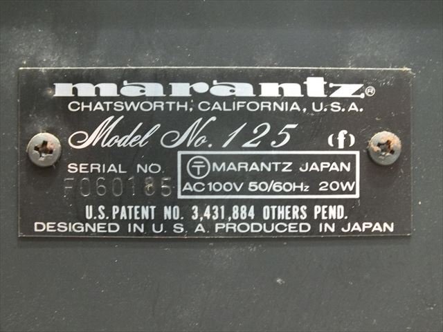 ★ marantz マランツ Model 125 チューナー 中古 現(xiàn)狀品 250601N3334