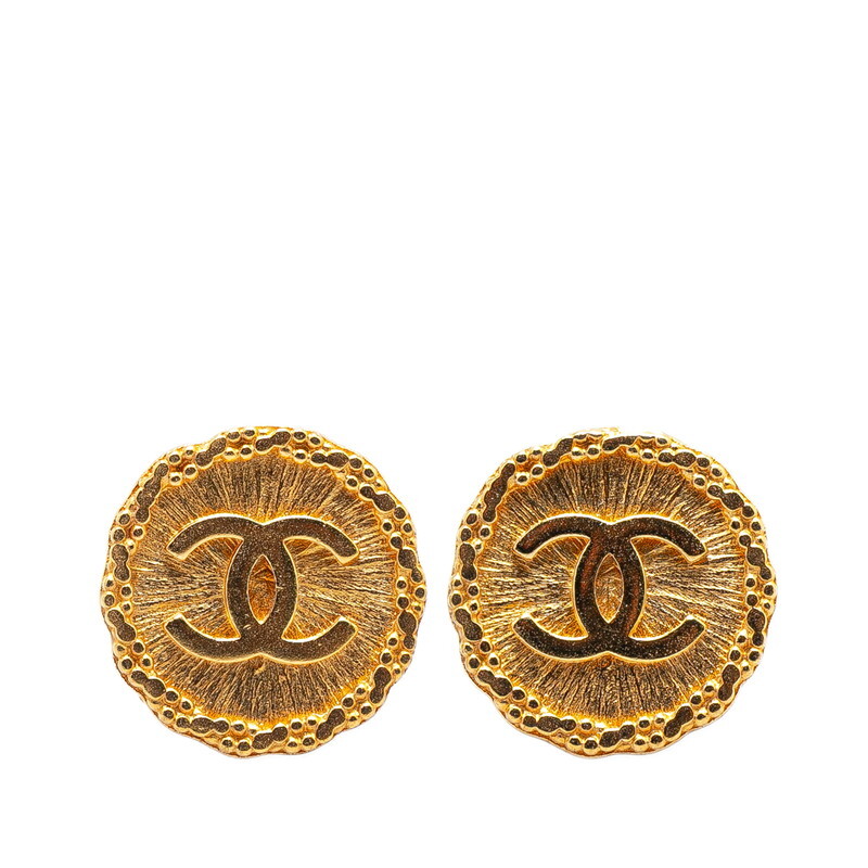 シャネル ヴィンテージ ココマーク ラウンド イヤリング ゴールド メッキ レディース CHANEL 【中古】