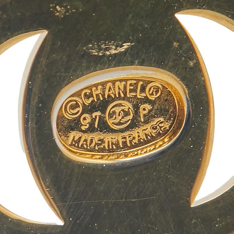 シャネル ココマーク ターンロック ラウンド イヤリング ゴールド メッキ レディース CHANEL 【中古】