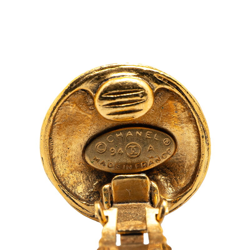 シャネル ヴィンテージ ココマーク ラウンド イヤリング ゴールド メッキ レディース CHANEL 【中古】