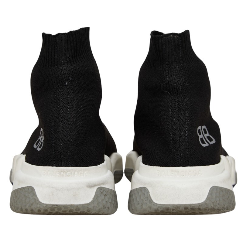 バレンシアガ スピードトレーナー スニーカー サイズ：40 ブラック ホワイト ラバー ファブリック メンズ BALENCIAGA 【中古】
