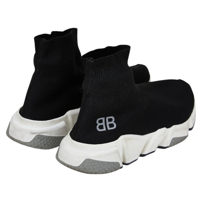 バレンシアガ スピードトレーナー スニーカー サイズ：40 ブラック ホワイト ラバー ファブリック メンズ BALENCIAGA 【中古】