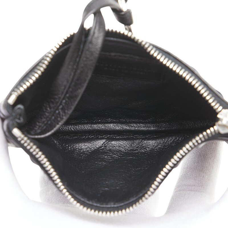 ボッテガヴェネタ イントレチャート コインケース ブラック レザー メンズ BOTTEGAVENETA 【中古】