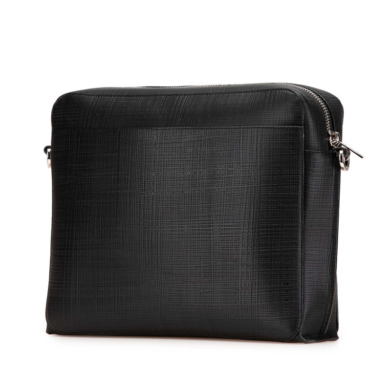 ロエベ アナグラムロゴ ショルダーバッグ ブラック レザー メンズ LOEWE 【中古】