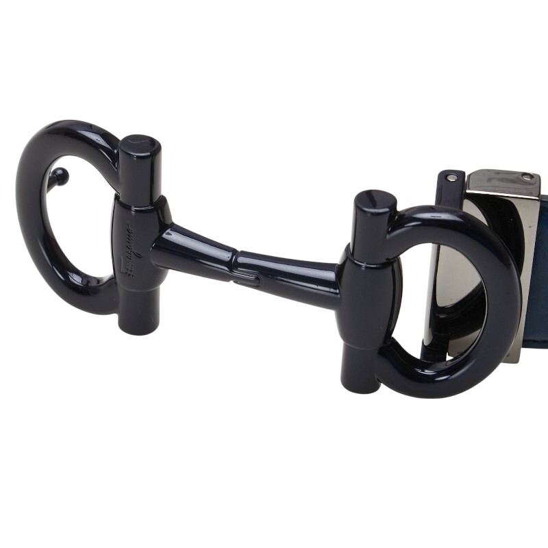  Salvatore Ferragamo LIMITED EDITION gun chi-ni ремень голубой кожа мужской Salvatore Ferragamo [ б/у ]