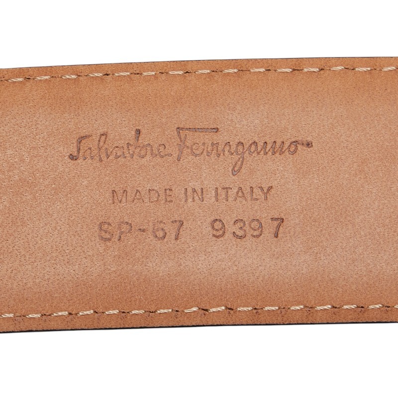  Salvatore Ferragamo LIMITED EDITION gun chi-ni ремень голубой кожа мужской Salvatore Ferragamo [ б/у ]