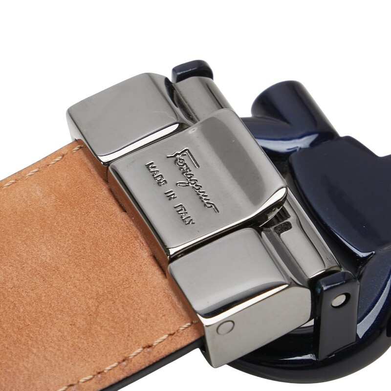  Salvatore Ferragamo LIMITED EDITION gun chi-ni ремень голубой кожа мужской Salvatore Ferragamo [ б/у ]