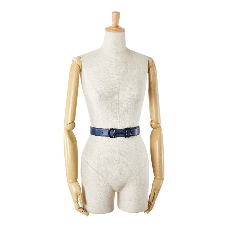  Salvatore Ferragamo LIMITED EDITION gun chi-ni ремень голубой кожа мужской Salvatore Ferragamo [ б/у ]