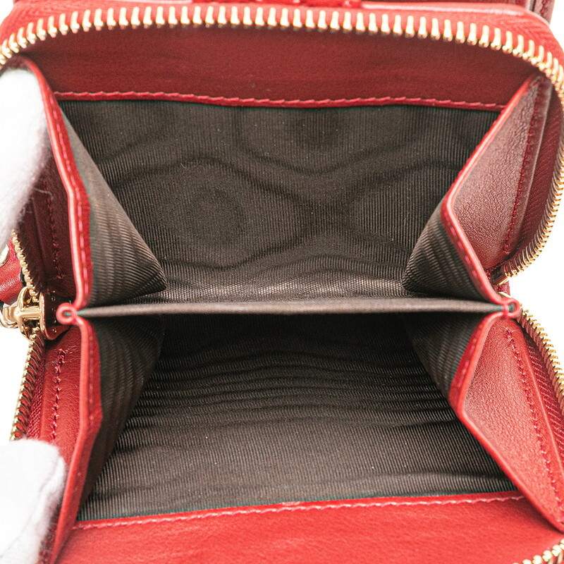 ☆ 素敵！ 本物 GUCCI グッチ クッション レザー グッチシマ レッド系