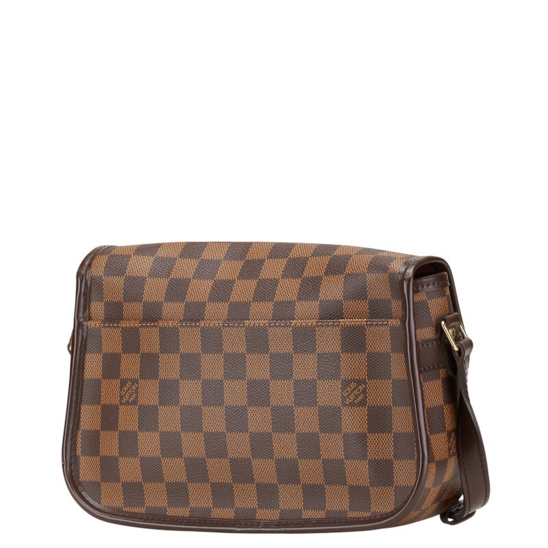 ルイ ヴィトン ダミエ ソローニュ 斜め掛け ショルダーバッグ N48079 ブラウン PVC レザー レディース LOUIS VUITTON 【中古】_画像2