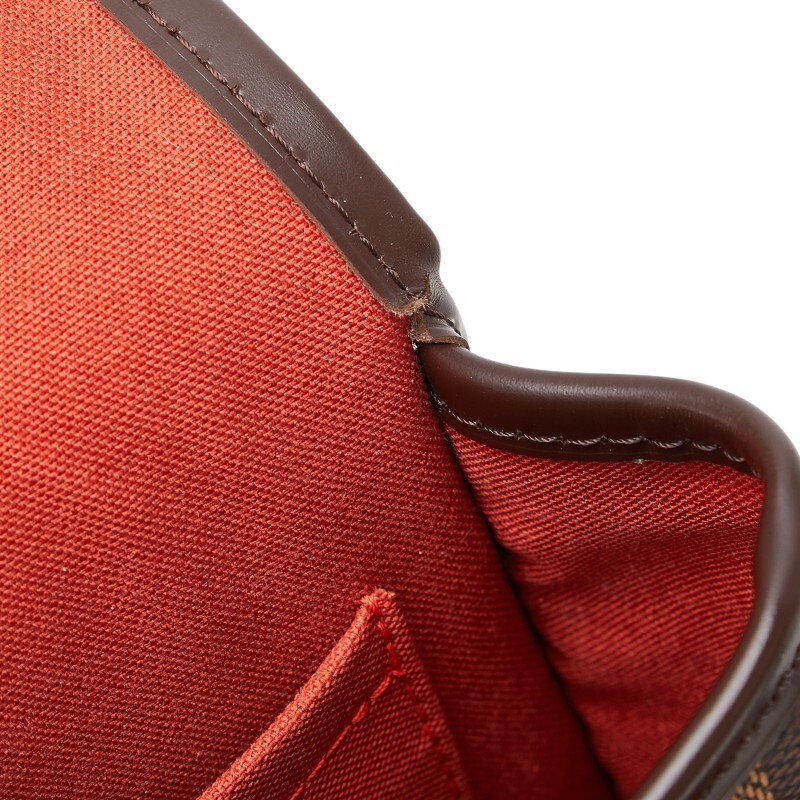 ルイ ヴィトン ダミエ ソローニュ 斜め掛け ショルダーバッグ N48079 ブラウン PVC レザー レディース LOUIS VUITTON 【中古】_画像8