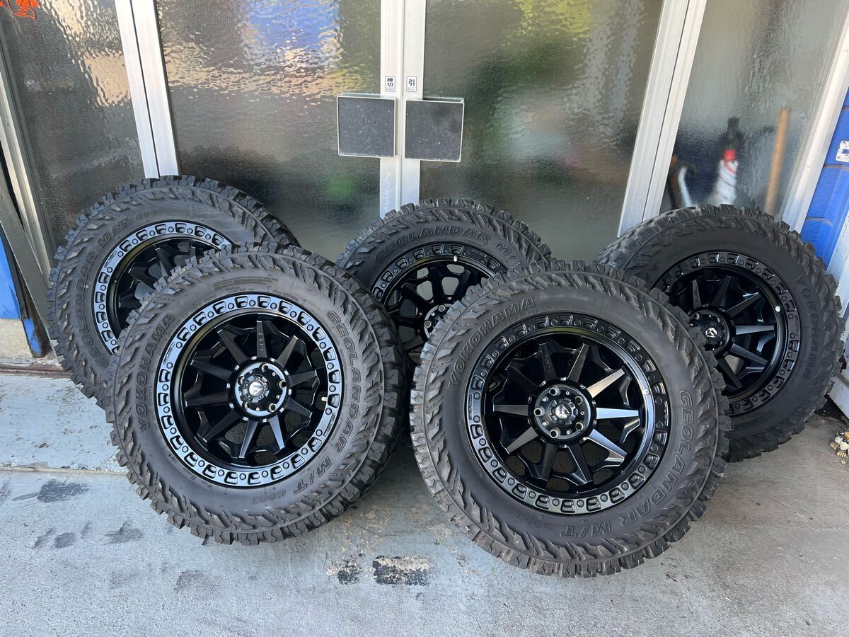 FUEL COVERT 20インチ ブラック 5本セット PCD127 5穴 9J＋1 オフロードタイヤ 35x12.50R20 ヨコハマ ジオランダー M/T JLラングラー 