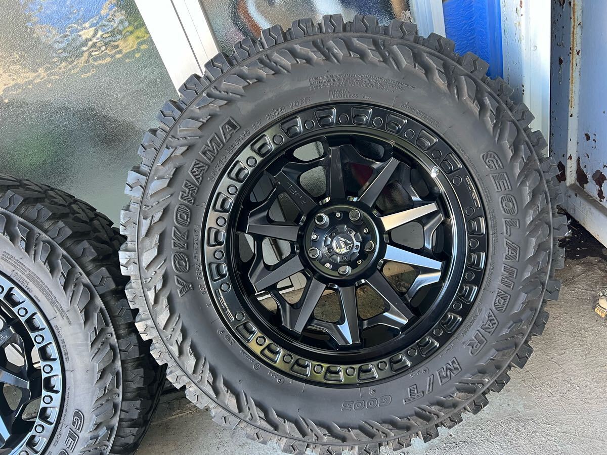 FUEL COVERT 20インチ ブラック 5本セット PCD127 5穴 9J＋1 オフロードタイヤ 35x12.50R20 ヨコハマ ジオランダー M/T JLラングラー 