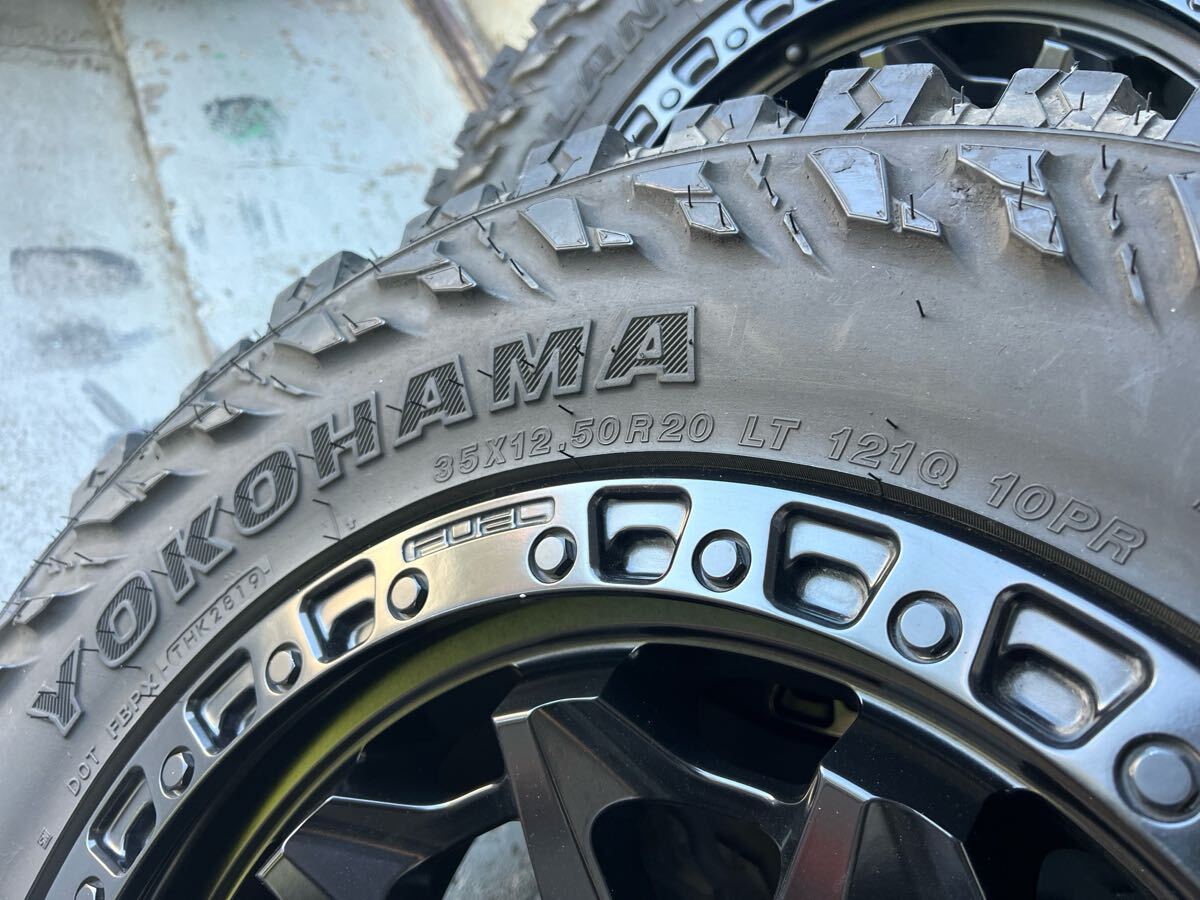 FUEL COVERT 20インチ ブラック 5本セット PCD127 5穴 9J＋1 オフロードタイヤ 35x12.50R20 ヨコハマ ジオランダー M/T JLラングラー 