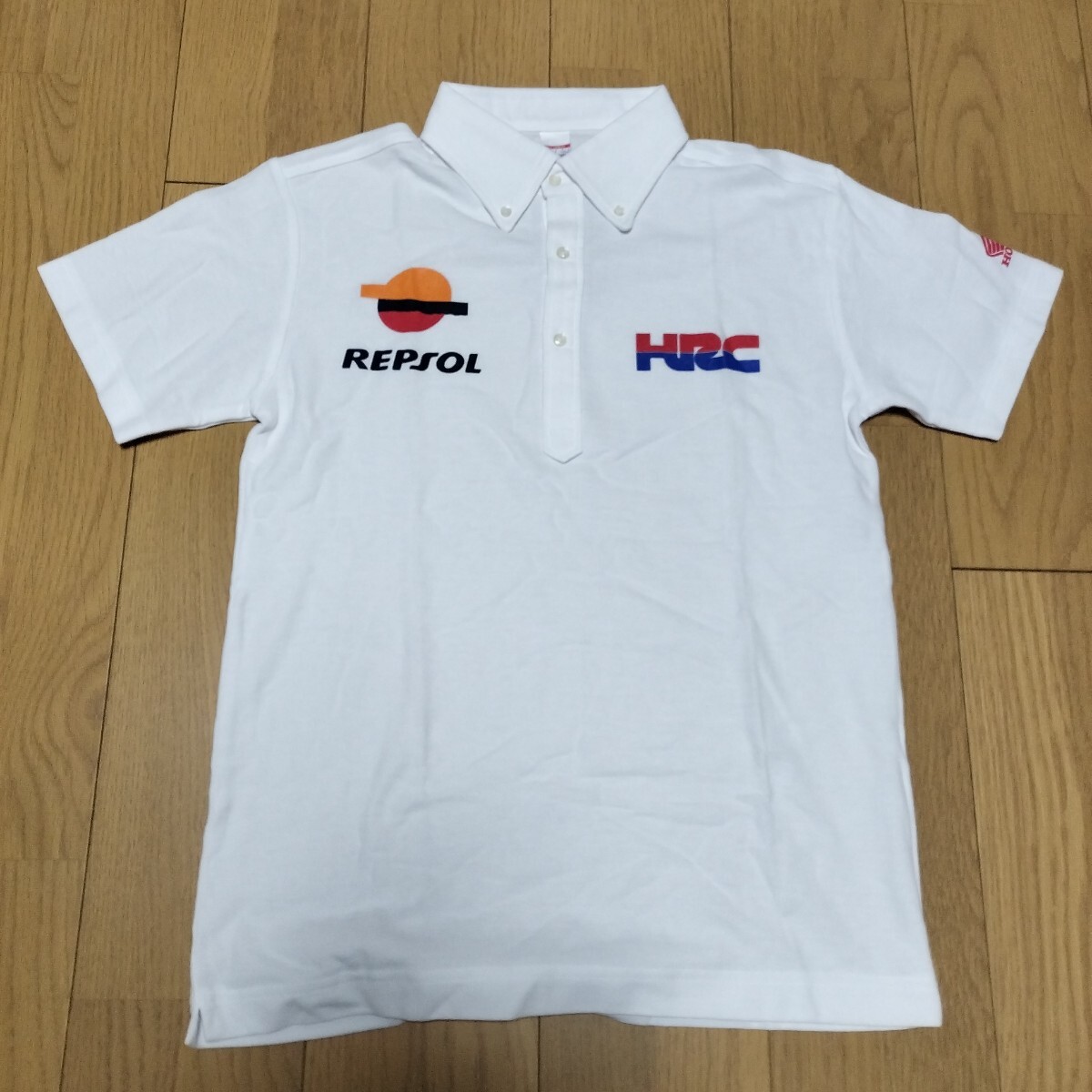 ▼ HONDA≪ポロシャツ　1枚≫表記サイズ L　着丈：約68cm／身幅：約48cm　半袖　シャツ　HRC　2012　REPSOL　ホンダ　MotoGP_画像1