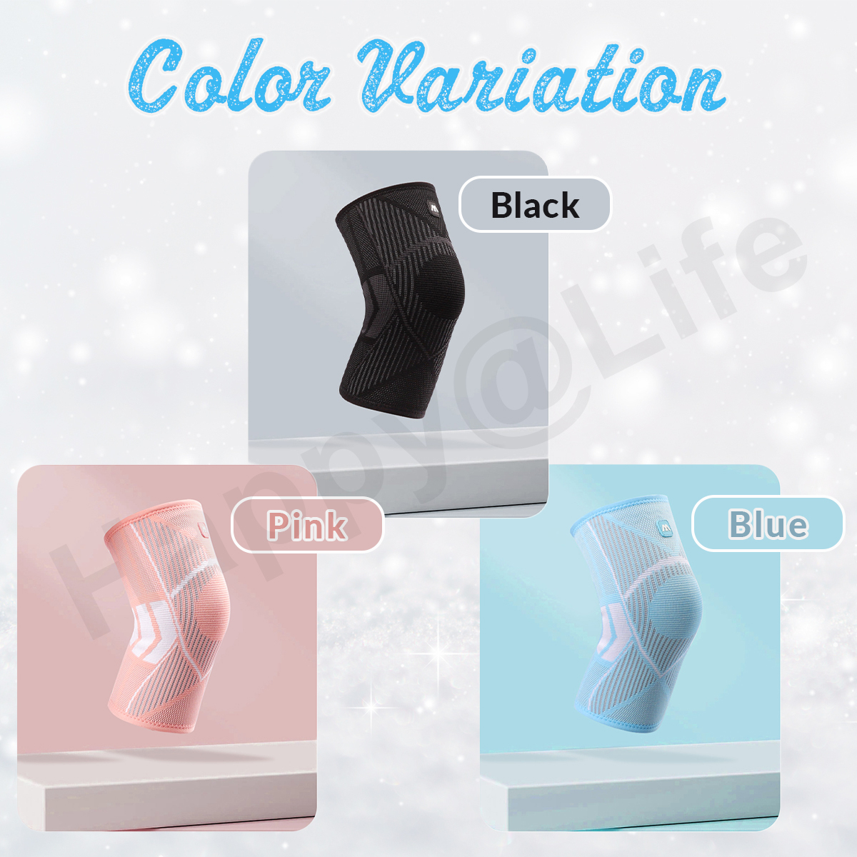 膝 サポーター Sサイズ 2枚　女性用　おしゃれ レディース Black
