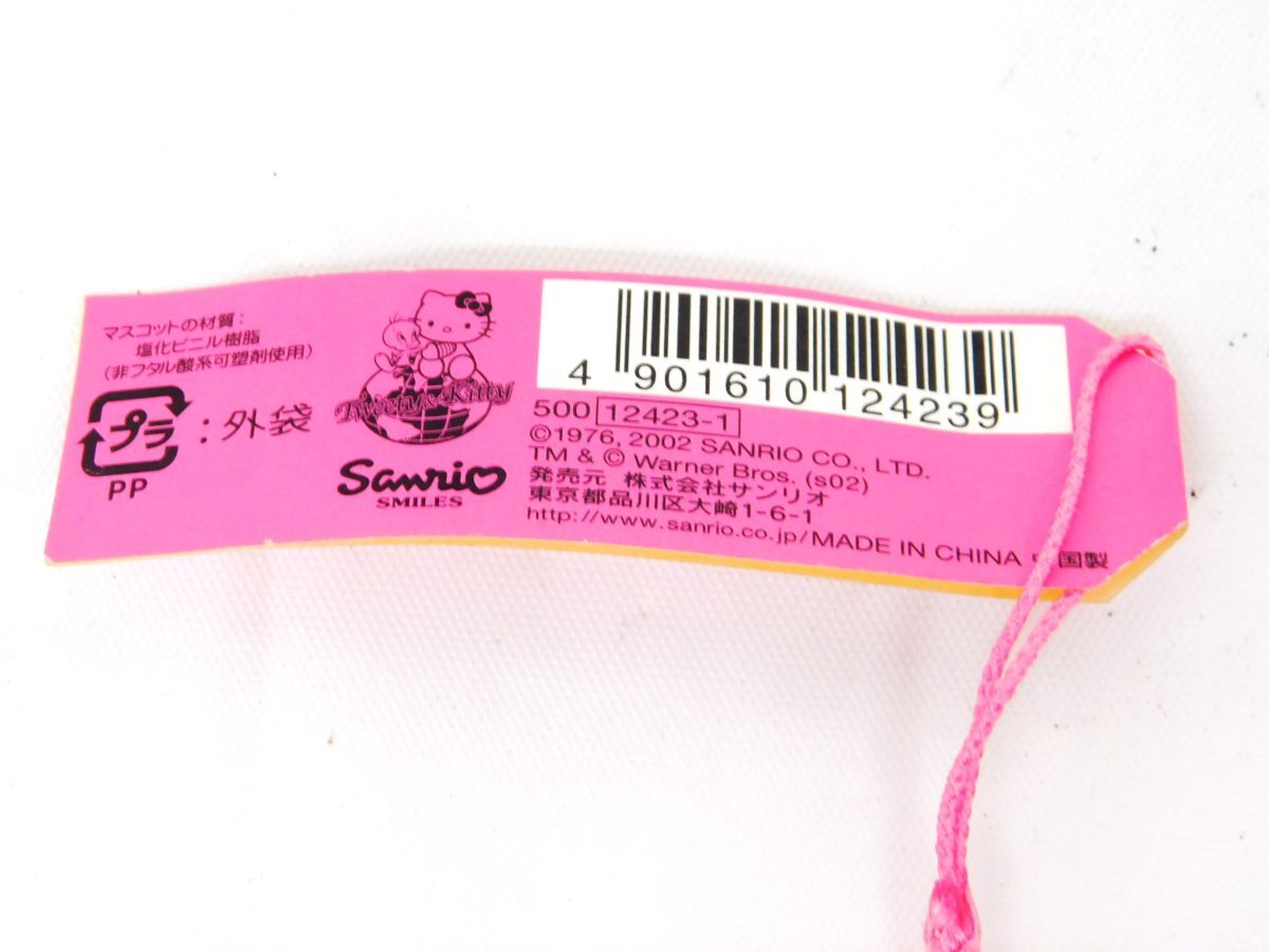 M936★Tweety&Kitty 根付け コラボストラップ ハローキティ サーフィン トゥイーティー&キティーコラボ 2002 未使用品★全國一律185円