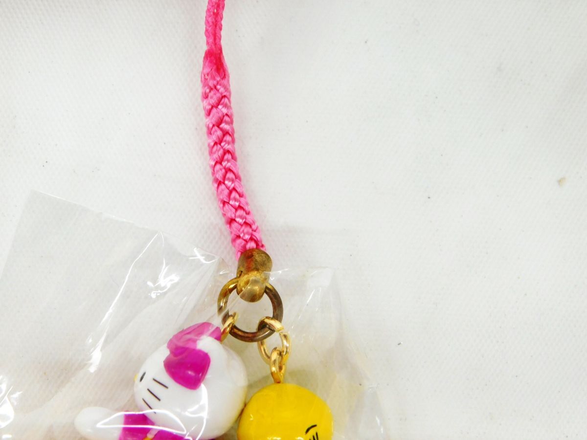M936★Tweety&Kitty 根付け コラボストラップ ハローキティ サーフィン トゥイーティー&キティーコラボ 2002 未使用品★全國一律185円