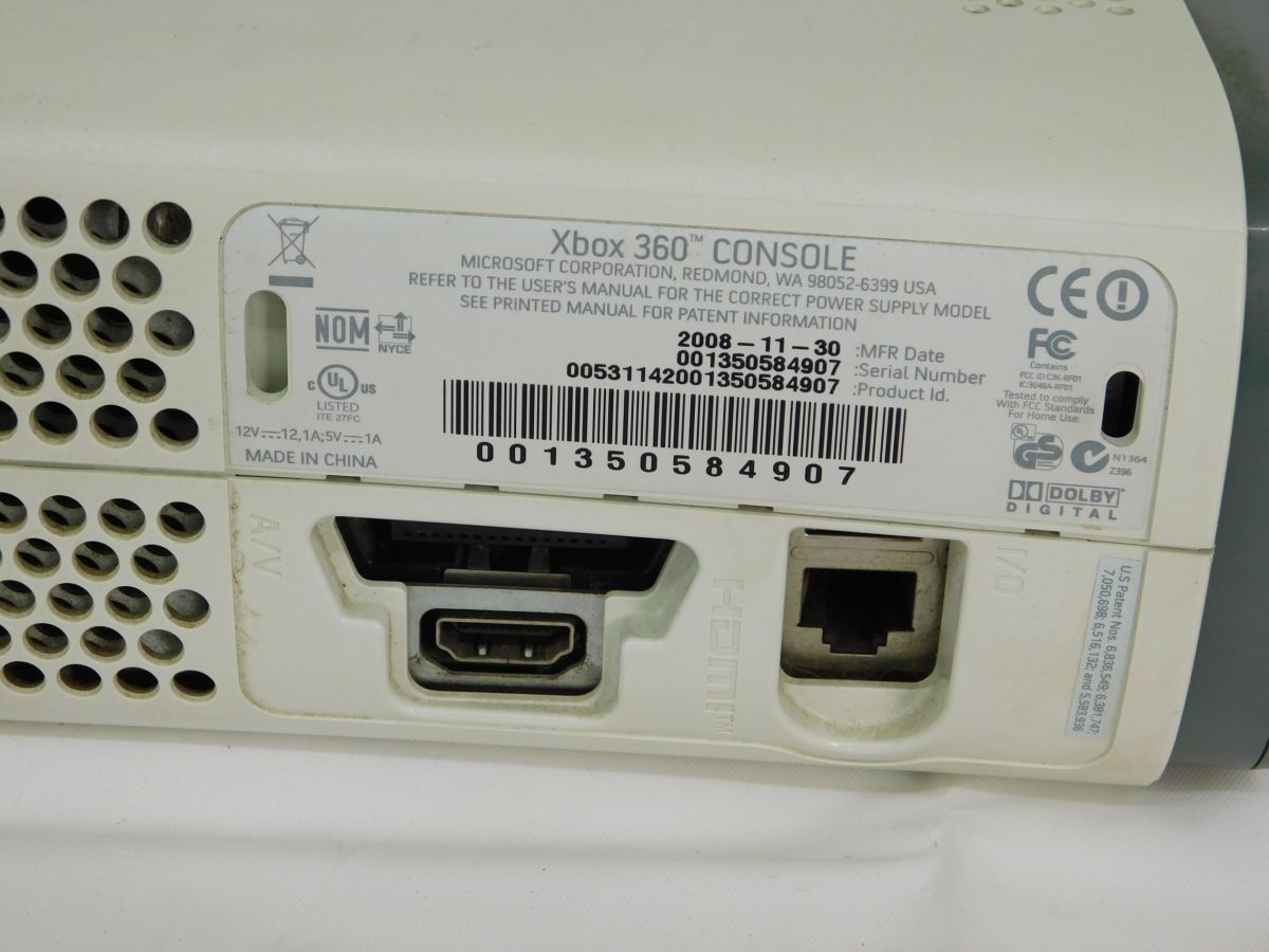 K905★XBOX360 Microsoft マイクロソフト CONSOLE 本體 コントローラー2點 通電確認(rèn)済み★送料880円?