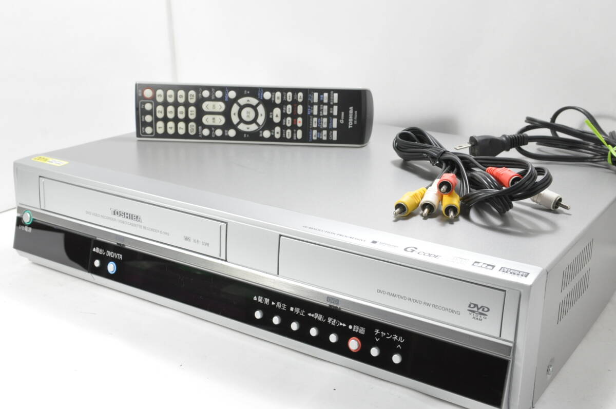 ★美品★東芝 D-VR5 VHS?DVD ダビOKビデオデッキ！リモ付 ダビ動(dòng)作寫真有?
