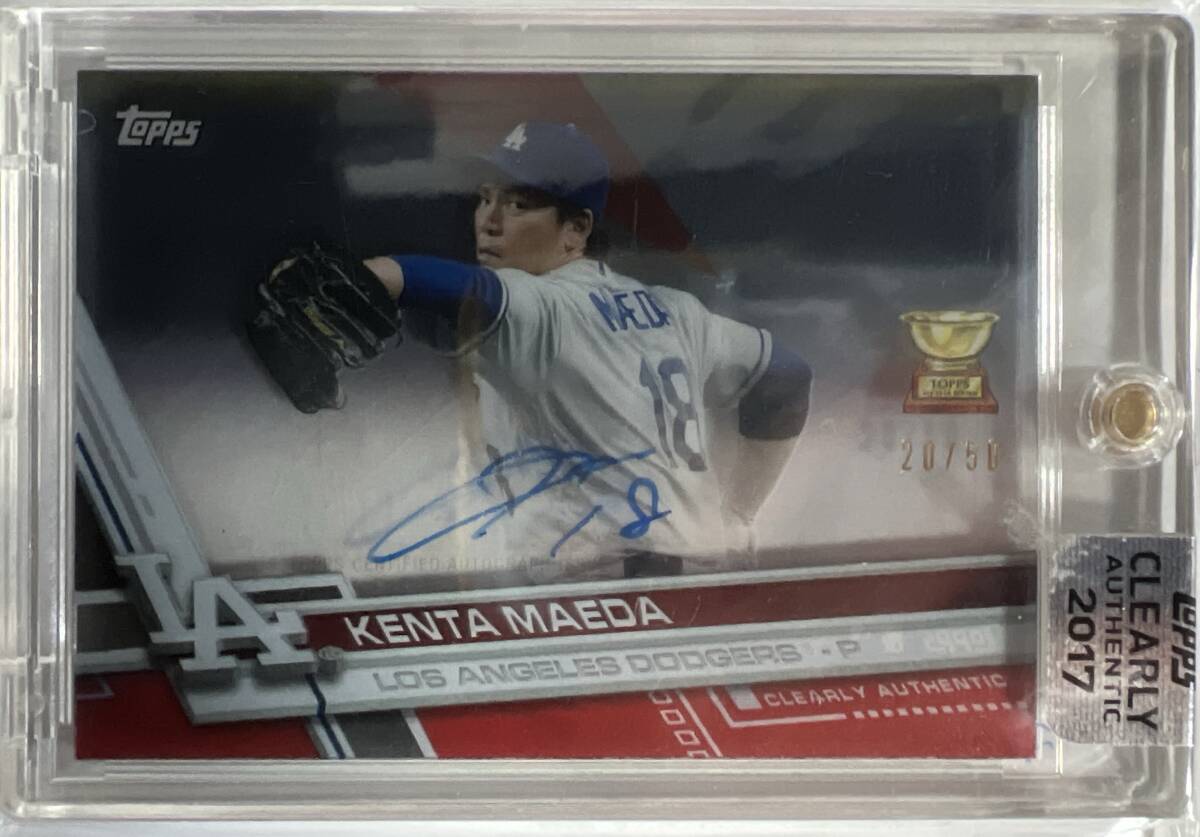MLB Topps Clearly Authentic 「前田健太」　2017年　直筆サイン　/50 red