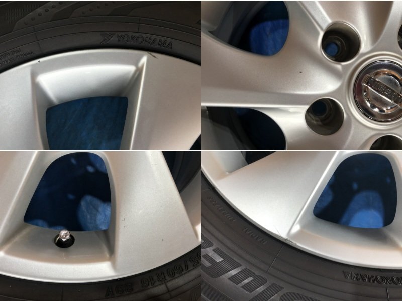  супер-скидка! колесо с шиной! Nissan оригинальный aluminium 16-6J 5H/114.3 ET45 +195/60R16 б/у 4шт.@ Sylphy / Serena / Lafesta и т.п.!HM001127