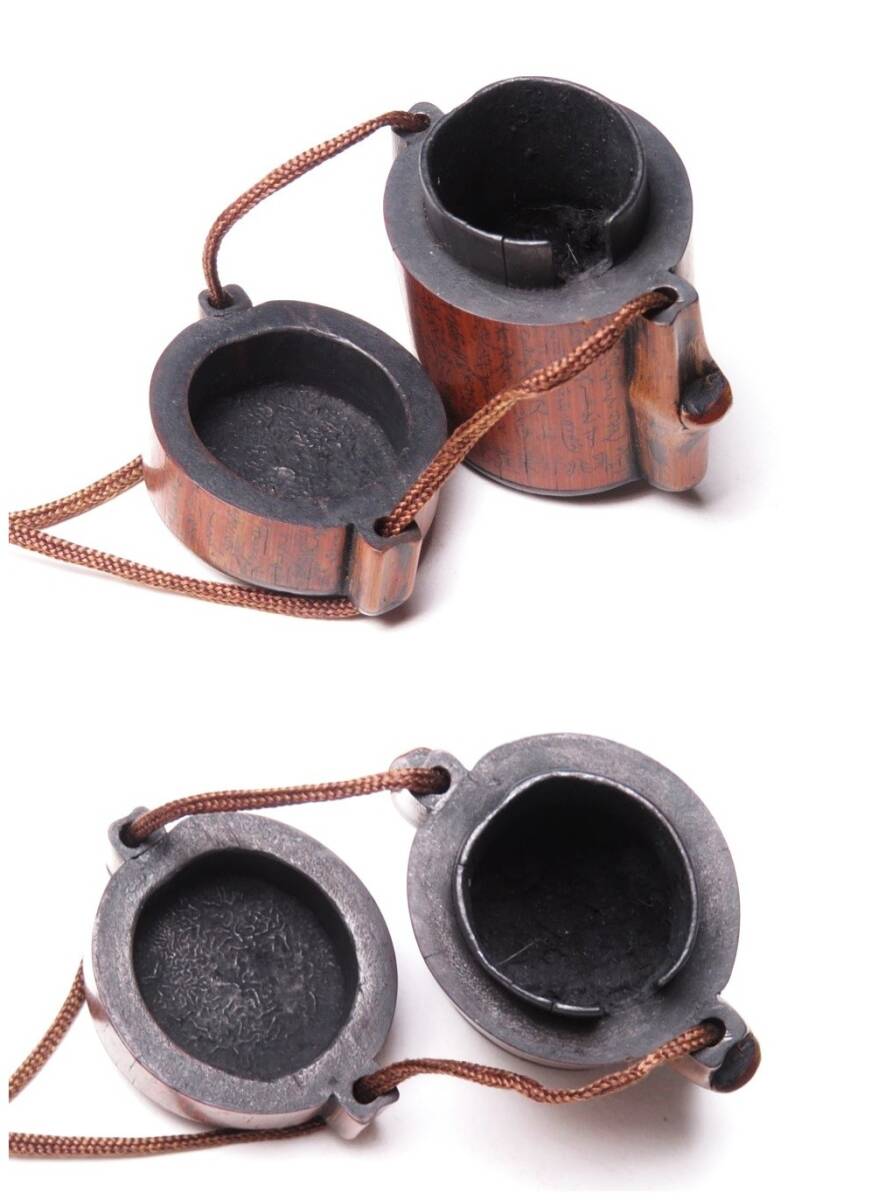 【5764】明治時代　書道具　班竹　矢立（初品・買取品） 10634明治期 書道具 竹 矢立て（初品・買取品）