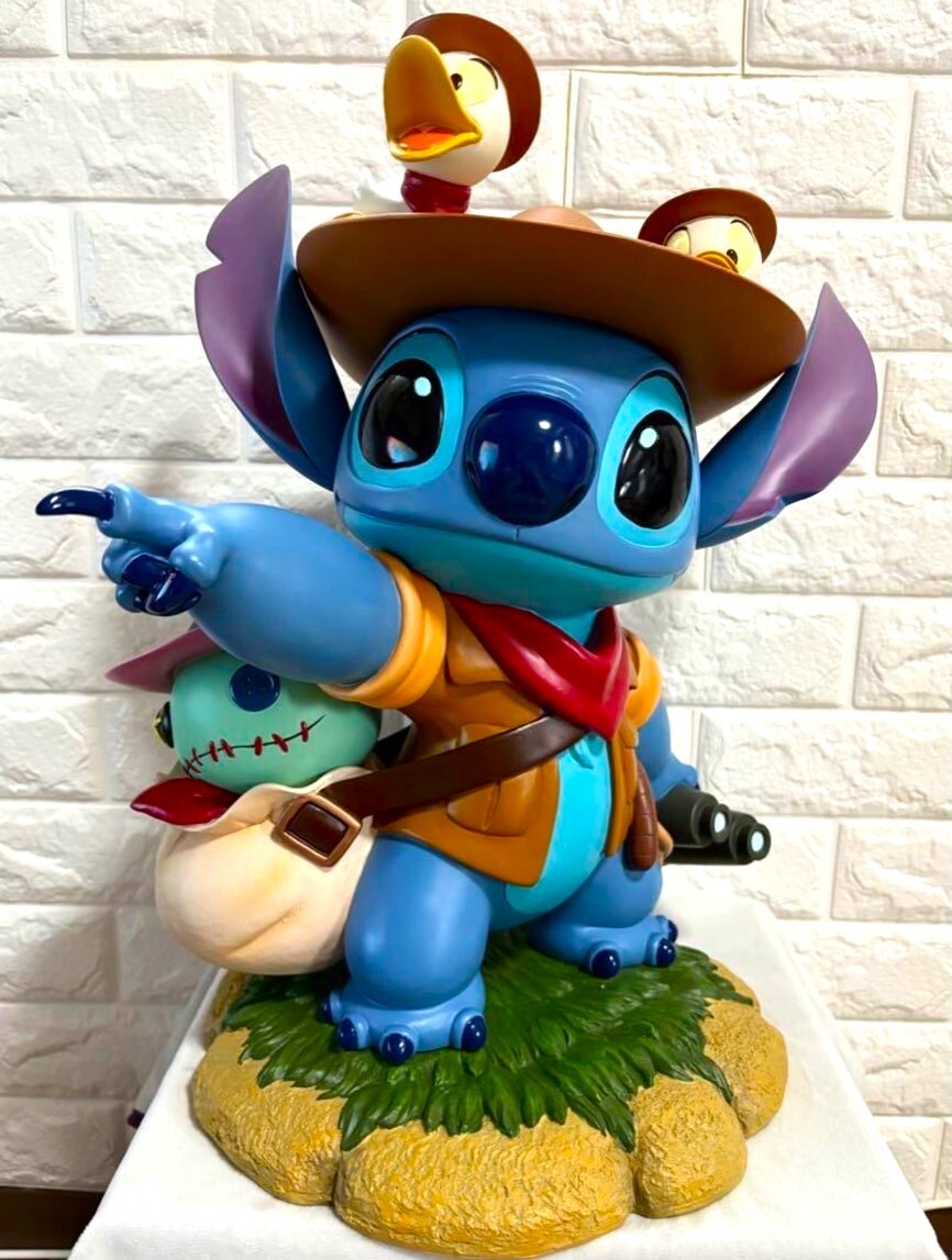 450体限定 新品★リロ＆スティッチ Lilo & Stitch トレジャーハンター ビッグフィギュア スクランプ ディズニー リテイルネットワークス