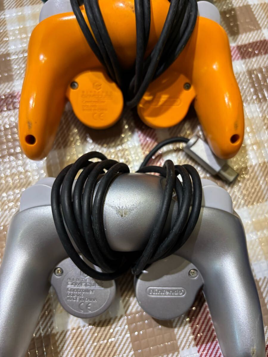 1円スタート ゲームキューブ 任天堂 コントローラー DOL-003 オレンジ シルバー Nintendo 【動作未確認(rèn)】まとめ 6點セット