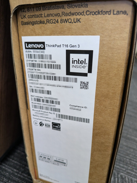 大赤字覚悟！1円～　新品未開封　Lenovo　ノートPC　ThinkPad T16 Gen3　16インチ　レノボ　ノートパソコン　保証あり