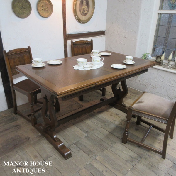 イギリス アンティーク ドローリーフテーブル 拡張 オーク ツイスト