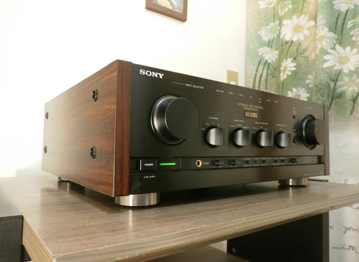 ★使用頻少 最上位機種 SONY TA-F555ESG 保証付 整備済 取説付 別格の音 プリメインアンプ 非MOS-FET系555シリーズの最后のモデル！