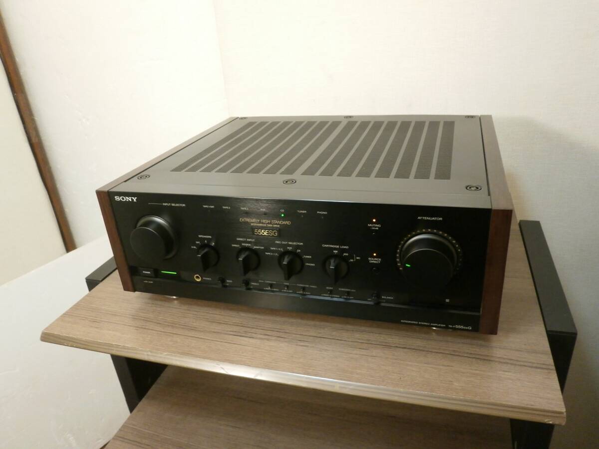 ★使用頻少 最上位機種 SONY TA-F555ESG 保証付 整備済 取説付 別格の音 プリメインアンプ 非MOS-FET系555シリーズの最后のモデル！