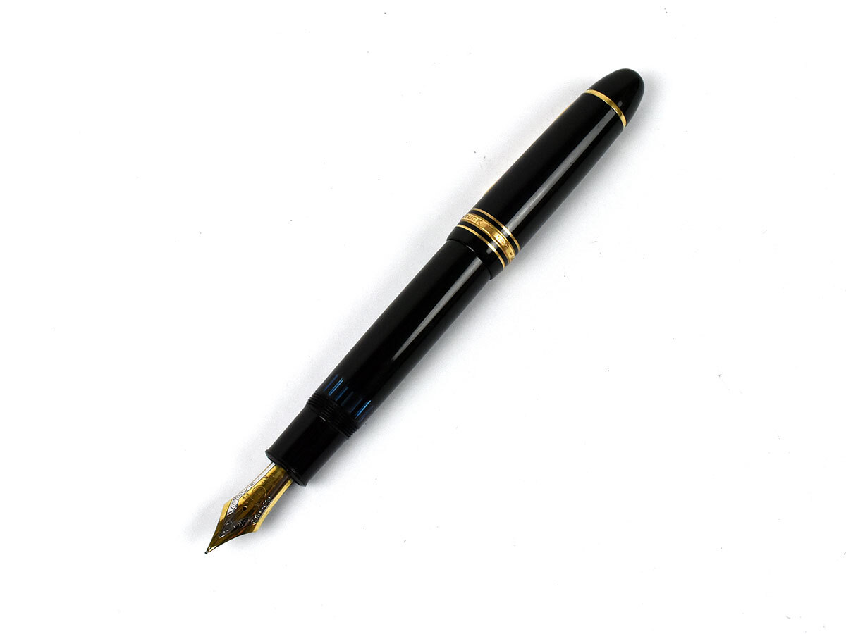 803085□筆記未確認(rèn) MONTBLANC モンブラン ホワイトスター マイスターシュテュック 萬年筆 149 樹脂 GP ペン先18K ブラック/ G