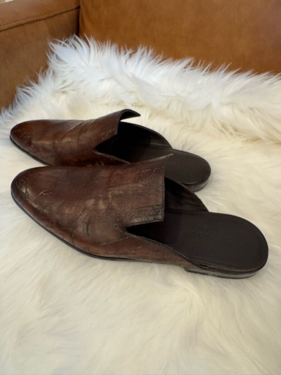 1 иен очень красивый товар Berluti Berluti Silas oma-nkali graph .sklito summer обувь кожа сандалии Brown 8.5